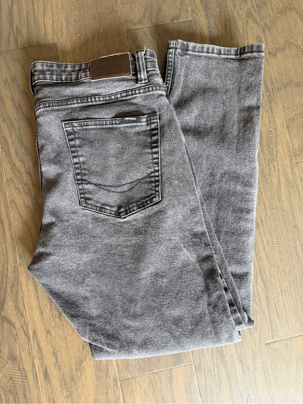 Paul&bear Men's Gray Washed Jeans - Classic Straight Fit